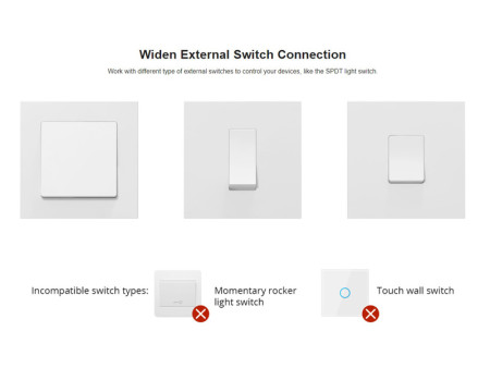 SONOFF smart διακόπτης ZBMINI, ZigBee 3.0, λευκός