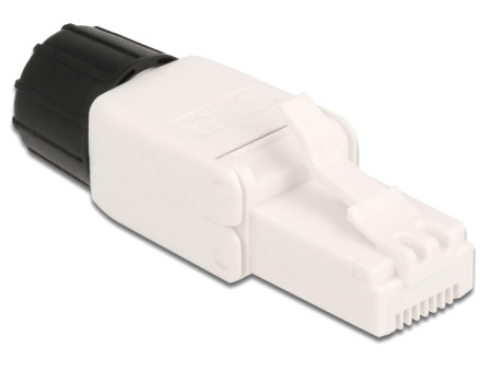 DELOCK βύσμα RJ45 CAT 6A UTP 86978, tool-free, λευκό