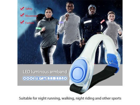 LED armband BIKE-0040, 2 λειτουργίες, 18.5 x 4cm, μπλε