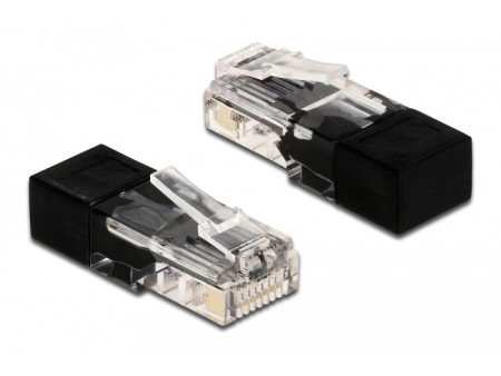 DELOCK βύσμα RJ45 66807, με αντίσταση 60 Ohm, μαύρο