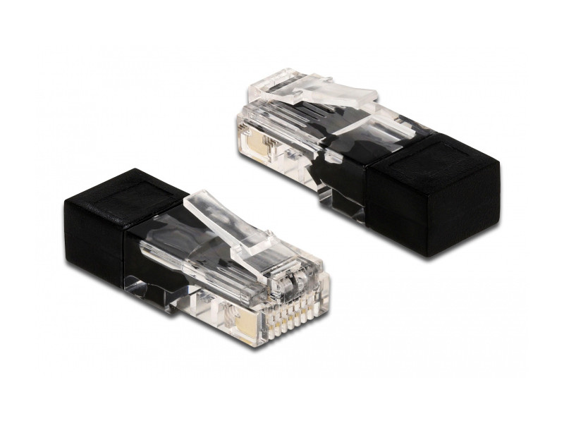 DELOCK βύσμα RJ45 66807, με αντίσταση 60 Ohm, μαύρο