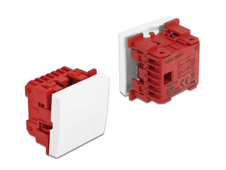 DELOCK module διακόπτης Easy 45 81360, μονός, 2-pole, 1-way, λευκός