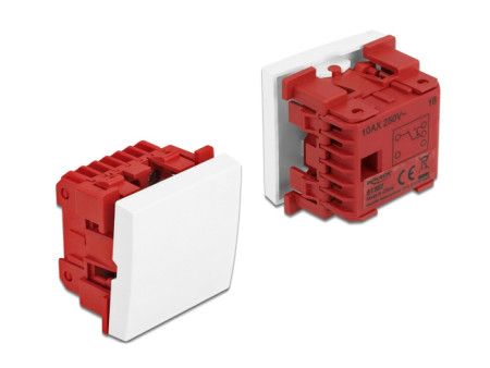 DELOCK module διακόπτης Easy 45 81362, μονός, 1-pole, 2-way, λευκός