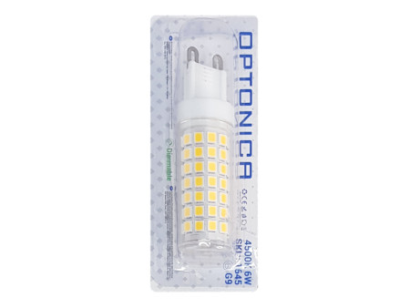 OPTONICA LED λάμπα 1645, 6W, 4500K, G9, 550lm, dimmable