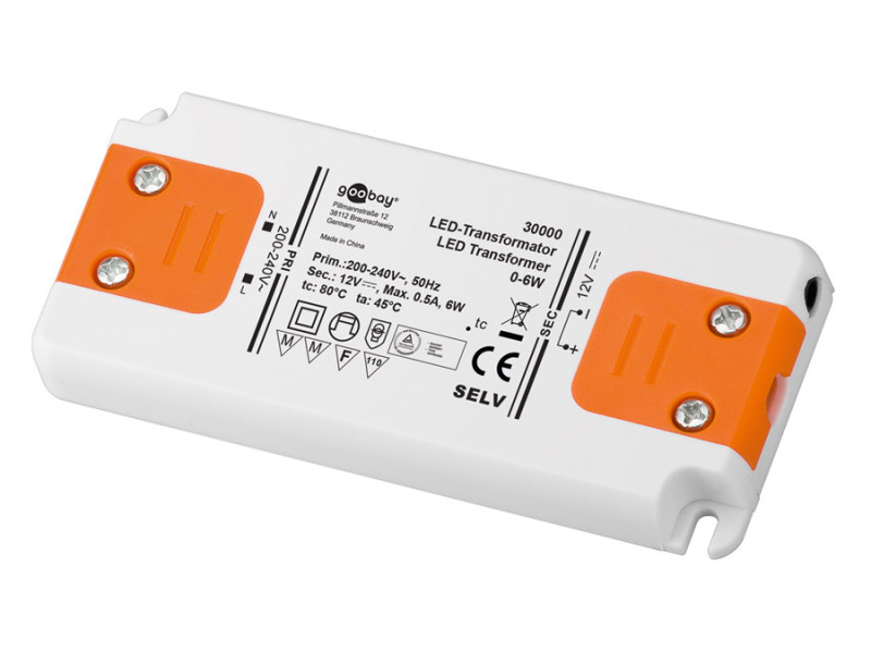 GOOBAY μετασχηματιστής LED 30000, 12V, 6W, IP20