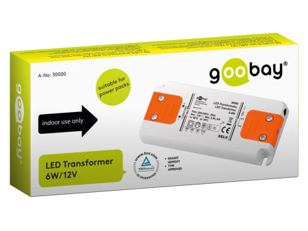 GOOBAY μετασχηματιστής LED 30000, 12V, 6W, IP20