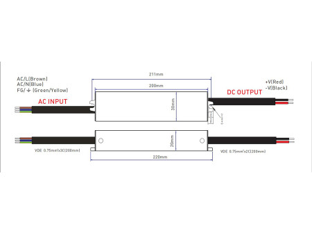 YSD τροφοδοτικό DC 30WHA-12, 12VDC, 30W, 2.5A, IP67