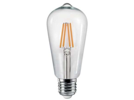 ΛΑΜΠΤΗΡAΣ LED FILAMENT ΔΙΑΦΑΝH  4W   E27 - ST64 | ΑΤΜΑΝ | E27-00621