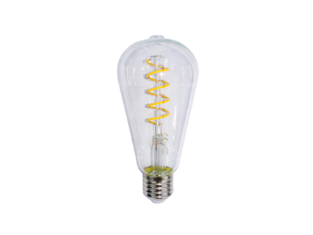 ΛΑΜΠΤΗΡAΣ LED FILAMENT SPIRAL ΔΙΑΦΑΝH   6W   E27 - ST64 | ΑΤΜΑΝ | E27-00661