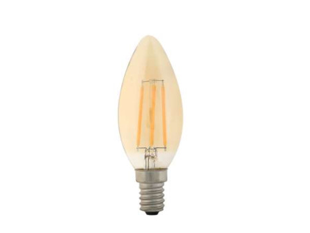 ΛΑΜΠΤΗΡAΣ LED FILAMENT DIMMABLE AMBER   4W   E14 - C35 | ΑΤΜΑΝ | E14-00701