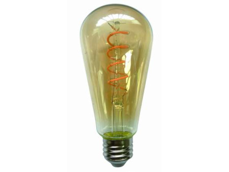 ΛΑΜΠΤΗΡAΣ LED FILAMENT DIMMABLE AMBER SPIRAL  6W   E27 - ST64 | ΑΤΜΑΝ | E27-00761