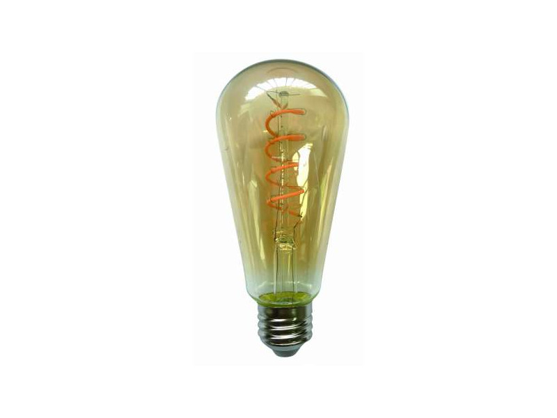 ΛΑΜΠΤΗΡAΣ LED FILAMENT DIMMABLE AMBER SPIRAL  6W   E27 - ST64 | ΑΤΜΑΝ | E27-00761