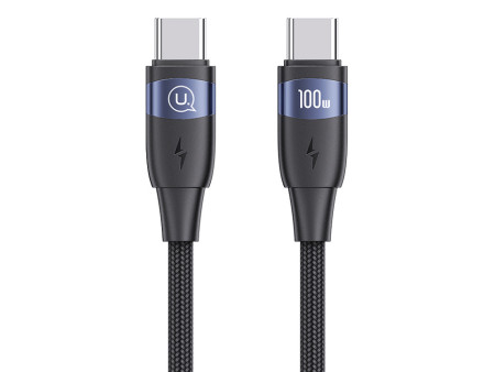 USAMS καλώδιο USB-C σε USB-C US-SJ633, 100W PD, 2m, μαύρο