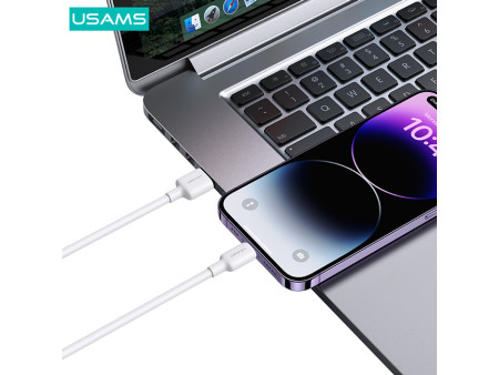 USAMS καλώδιο Lightning σε USB US-SJ604, 12W, 1m, λευκό