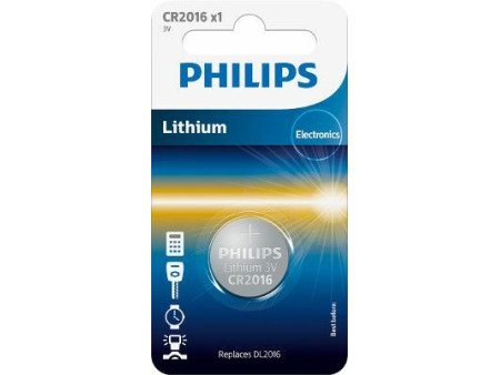 Philips Κουμπί Λιθίου CR2016 (1τμχ) | ATC | 01.005.0132