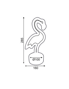 Aca ΦΛΑΜΙΝΓΚΟ, 49 NEON LED ΛΑΜΠΑΚΙΑ ΜΕ ΜΠΑΤΑΡΙΑ (3xAA)/USB, ΡΟΖ, IP20, 16x10x28.5cm - (X04497314) 2