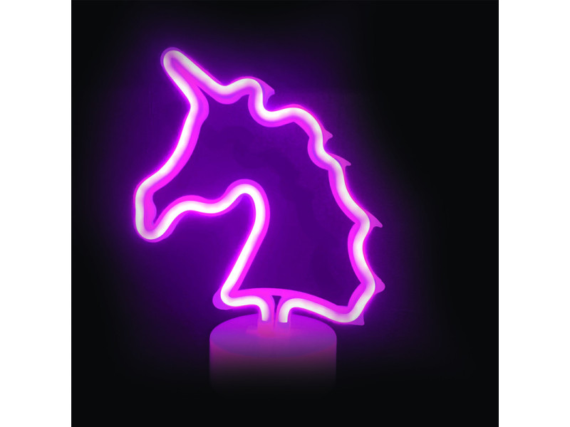 Aca ΜΟΝΟΚΕΡΟΣ, 47 NEON LED ΛΑΜΠΑΚΙΑ ΜΕ ΜΠΑΤΑΡΙΑ (3xAA)/USB, ΡΟΖ, IP20, 25x10x28cm - (X04477313)