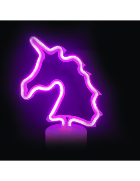 Aca ΜΟΝΟΚΕΡΟΣ, 47 NEON LED ΛΑΜΠΑΚΙΑ ΜΕ ΜΠΑΤΑΡΙΑ (3xAA)/USB, ΡΟΖ, IP20, 25x10x28cm - (X04477313)