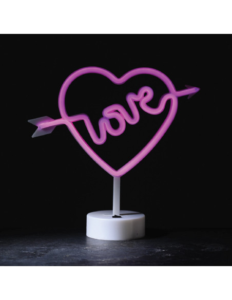 Aca LOVE, 200 NEON LED ΛΑΜΠΑΚΙΑ ΜΕ ΜΠΑΤΑΡΙΑ (3xΑΑ)/USB, ΡΟΖ, IP20, 29*10*28.5 - (F042007333)