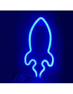 Aca ΠΥΡΑΥΛΟΣ, 87 NEON LED ΛΑΜΠΑΚΙΑ ΜΕ ΜΠΑΤΑΡΙΑ (3xAA)/USB, ΜΠΛΕ, IP20, 13.5x2x27cm - (X04876320)