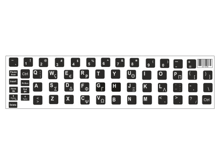 Αυτοκόλλητο universal για πληκτρολόγιο notebook, Black (0.11mm)