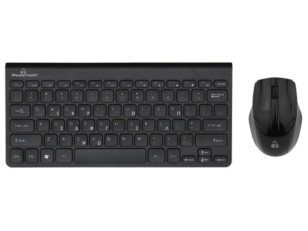 POWERTECH set ποντίκι & πληκτρολόγιο PT-940, ασύρματο, 1200DPI, μαύρο