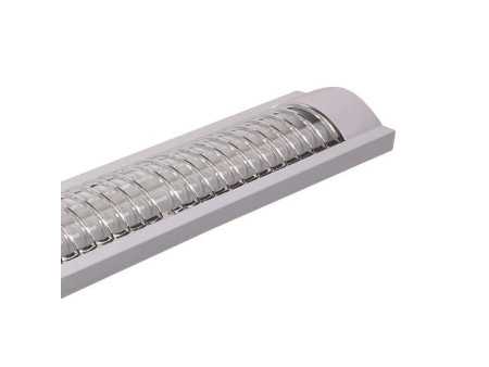 ΦΩΤΙΣΤΙΚΟ ΜΕΤΑΛΛΙΚΟ ΚΕΝΟ ΟΒΑΛ ΜΕ ΓΡΙΛΙΕΣ ΓΙΑ LED TUBE 2Χ120cm