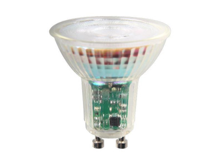 ΛΑΜΠΑ LED GU10 5.5W 550lm 3000K 38° 175-250V DIMMABLE ΓΥΑΛΙ