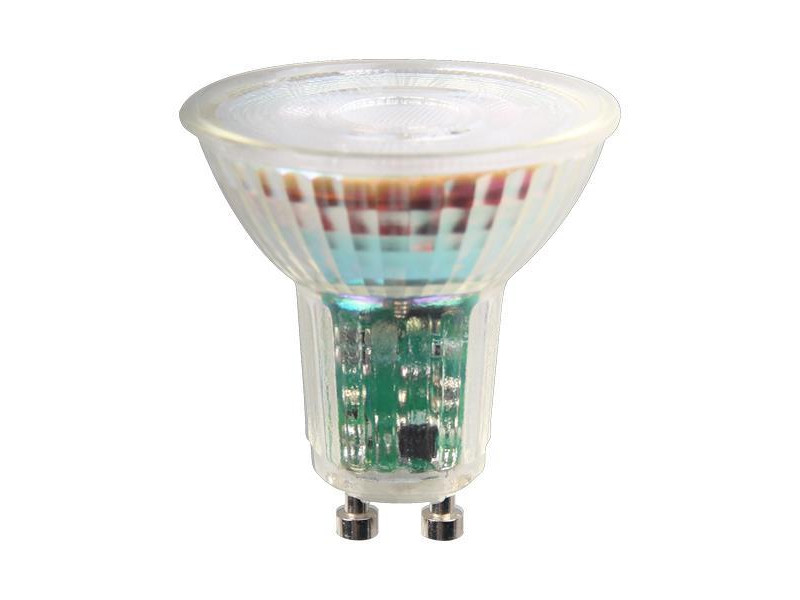 ΛΑΜΠΑ LED GU10 5.5W 550lm 3000K 38° 175-250V DIMMABLE ΓΥΑΛΙ