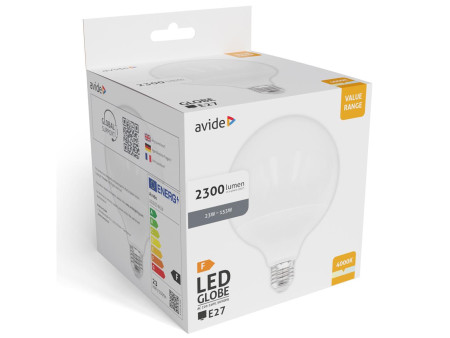 Avide Value LED G120 SMD Globe Opal E27 23W NW 4000K | ATC | 15.001.2128