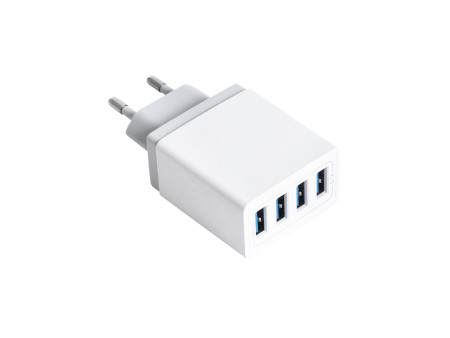 GloboStar® 69997 Φορτιστής Πρίζας Charger 4 x Type-A USB Port DC 5V 5.1A Max 5W