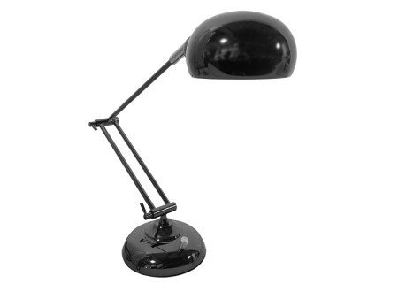 GloboStar® OFFICE 01392 Μοντέρνο Επιτραπέζιο Φωτιστικό Πορτατίφ Μονόφωτο 1 x E27 IP20 Μαύρο Μέταλλο - Μ12 x Π12 x Υ80cm