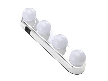 GloboStar® 79046 Φωτιστικό για Μακιγιάζ - Καθρέπτη - Πίνακα - Ντουλάπας Μπαταρίας LED 8W 500lm με Διακόπτη ON/OFF Αδιάβροχο IP54