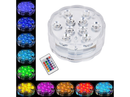 GloboStar® 79626 Υποβρύχια Διακοσμητική Φωτιζόμενη Βάση LED 5W για Μπουκάλια - Ποτήρια - Βάζα - Ναργιλέ Μπαταρίας με Ασύρματο Χε