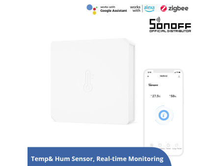 GloboStar® 80048 SONOFF SNZB-02-R3 – Zigbee Wireless Temperature & Humidity Sensor Real Time Monitoring
