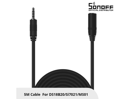 GloboStar® 80038 SONOFF AL560-R2 - 5M Sensor Extension Cable for DS18B20 & Si7021 & MS01 Models