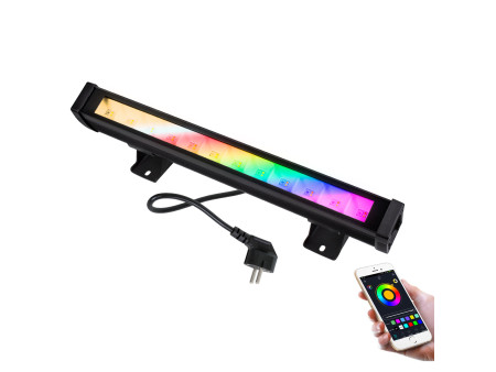 GloboStar® 85816 Μπάρα Εξωτερική LED SMD 5050 & 2835 20W 2000lm 180° AC 230V με Ασύρματο Wireless Bluetooth Αδιάβροχη IP66 Πολύχ