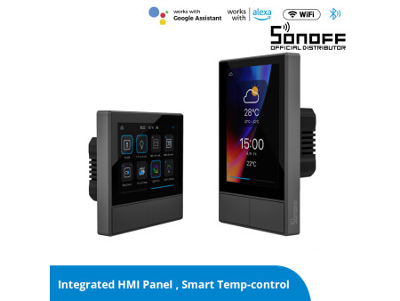 GloboStar® 80058 SONOFF NSPanel-R2-2022-EU - Wi-Fi Smart Scene Wall Switch(86/EU Type) - Integrated HMI Panel - Smart Temperatur