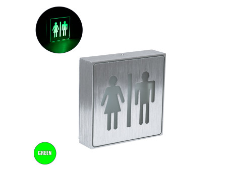 GloboStar® SENSATI 75656 Φωτιστικό Τοίχου Ένδειξης WC MAN & WOMAN LED 1W AC 220-240V IP20 - Σώμα Αλουμινίου - Μ11 x Π11 x Υ3cm -