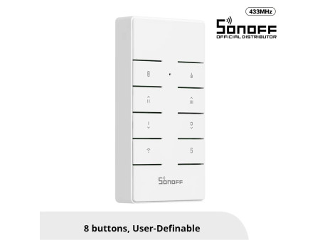 GloboStar® 80074 SONOFF RM433R2 - Remote Controller RF 433Mhz 8 Key (Battery Included)