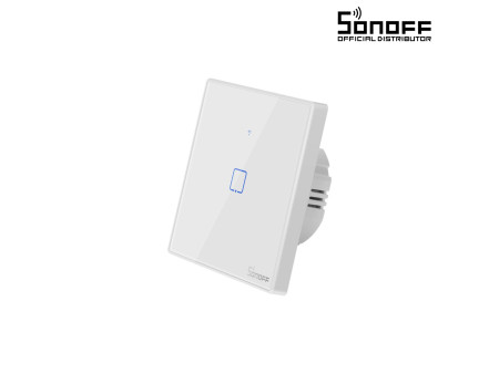 GloboStar® 80130  SONOFF T2EU1C-RF - 433MHz Wireless Smart Wall Touch Button Switch AC 100-240V Max 2A (2A/Way) 1 Way - RF Serie