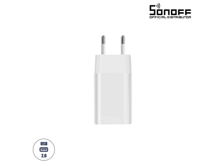 GloboStar® 80108 SONOFF Power DC 5V/2A AC 100-240V Type E/F Adapter for Smart Lighting & Home Security Gateway Support ZB Bridge