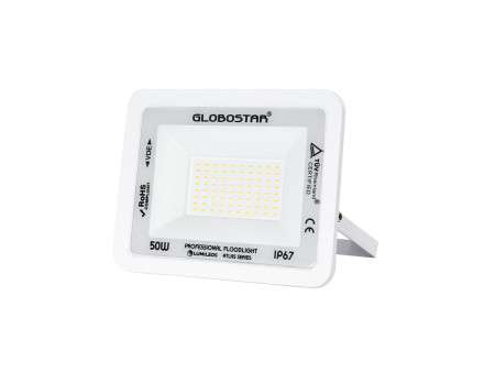 GLOBOSTAR® ATLAS 61420 Προβολέας LED 50W 6000lm 120° AC 220-240V Αδιάβροχο IP67 Φυσικό Λευκό 4500K - Lumileds SMD Chip - TÜV Rhe