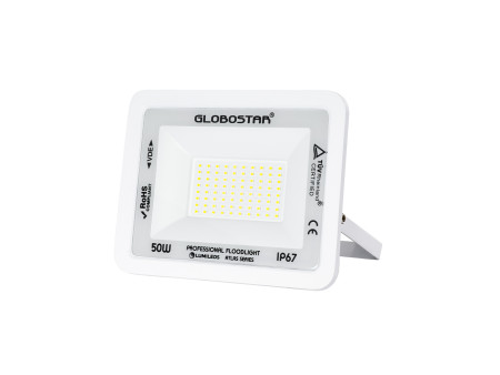 GLOBOSTAR® ATLAS 61419 Προβολέας LED 50W 6250lm 120° AC 220-240V Αδιάβροχο IP67 Ψυχρό Λευκό 6000K - Lumileds SMD Chip - TÜV Rhei