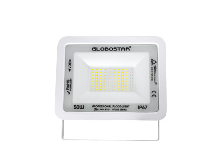 GLOBOSTAR® ATLAS 61419 Προβολέας LED 50W 6250lm 120° AC 220-240V Αδιάβροχο IP67 Ψυχρό Λευκό 6000K - Lumileds SMD Chip - TÜV Rhei