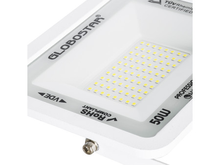 GLOBOSTAR® ATLAS 61419 Προβολέας LED 50W 6250lm 120° AC 220-240V Αδιάβροχο IP67 Ψυχρό Λευκό 6000K - Lumileds SMD Chip - TÜV Rhei