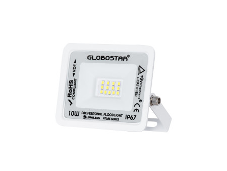 GLOBOSTAR® ATLAS 61404 Προβολέας LED 10W 1250lm 120° AC 220-240V Αδιάβροχο IP67 Ψυχρό Λευκό 6000K - Lumileds SMD Chip - TÜV Rhei