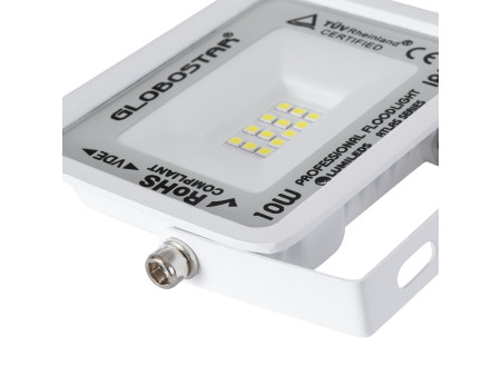 GLOBOSTAR® ATLAS 61404 Προβολέας LED 10W 1250lm 120° AC 220-240V Αδιάβροχο IP67 Ψυχρό Λευκό 6000K - Lumileds SMD Chip - TÜV Rhei