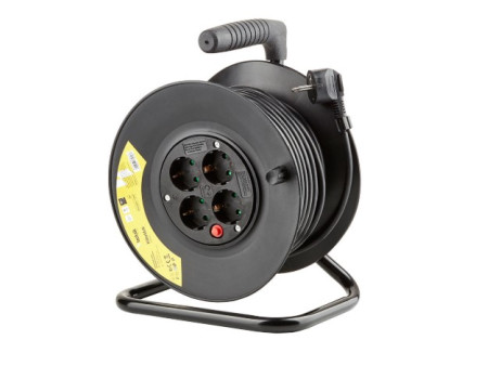 Technik Professional Στροφείο 4 Θέσεων 25m 1,5mm2 Μαύρο | ATC | 41.003.0001