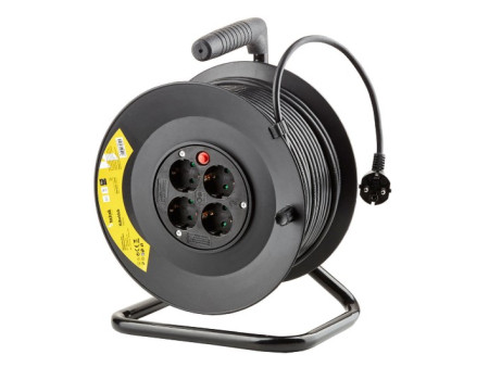 Technik Professional Στροφείο 4 Θέσεων 50m 1,5mm2 Μαύρο | ATC | 41.003.0002